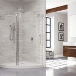 Kitchen and Bath World glass wedge shower