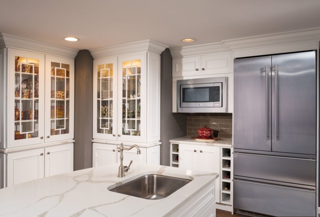 white kitchen with appliances